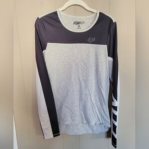 Fox Gray and Black Logo Tee